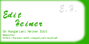 edit heiner business card